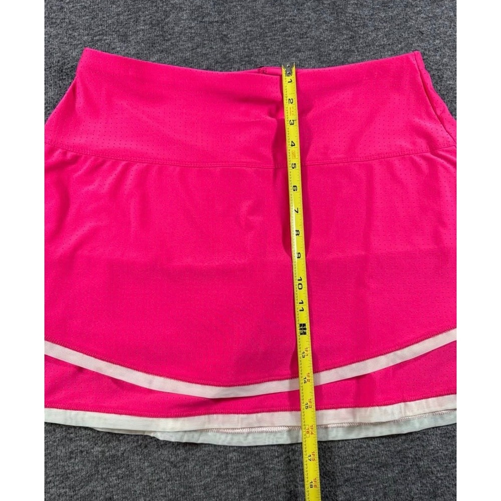 Lucky in Love Womens Neon Pink Scalloped Tennis Skort Size L Large Athletic Golf - Picture 3 of 7